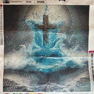 306- Diamond Art Kit with Cross Design